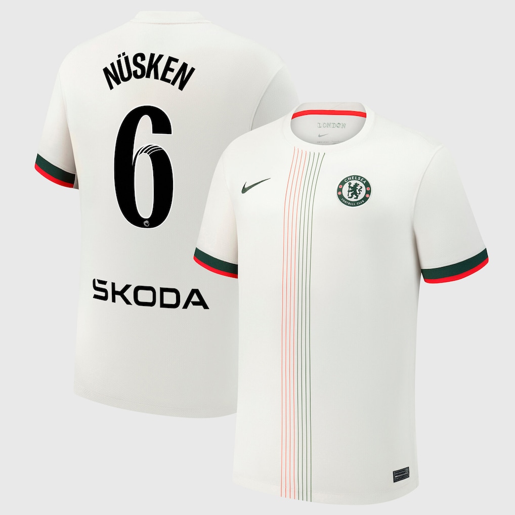 Chelsea Stores – Best Selection of chelsea wsl nike away stadium shirt 2025-26 with nüsken 6 printing Chelsea Gear