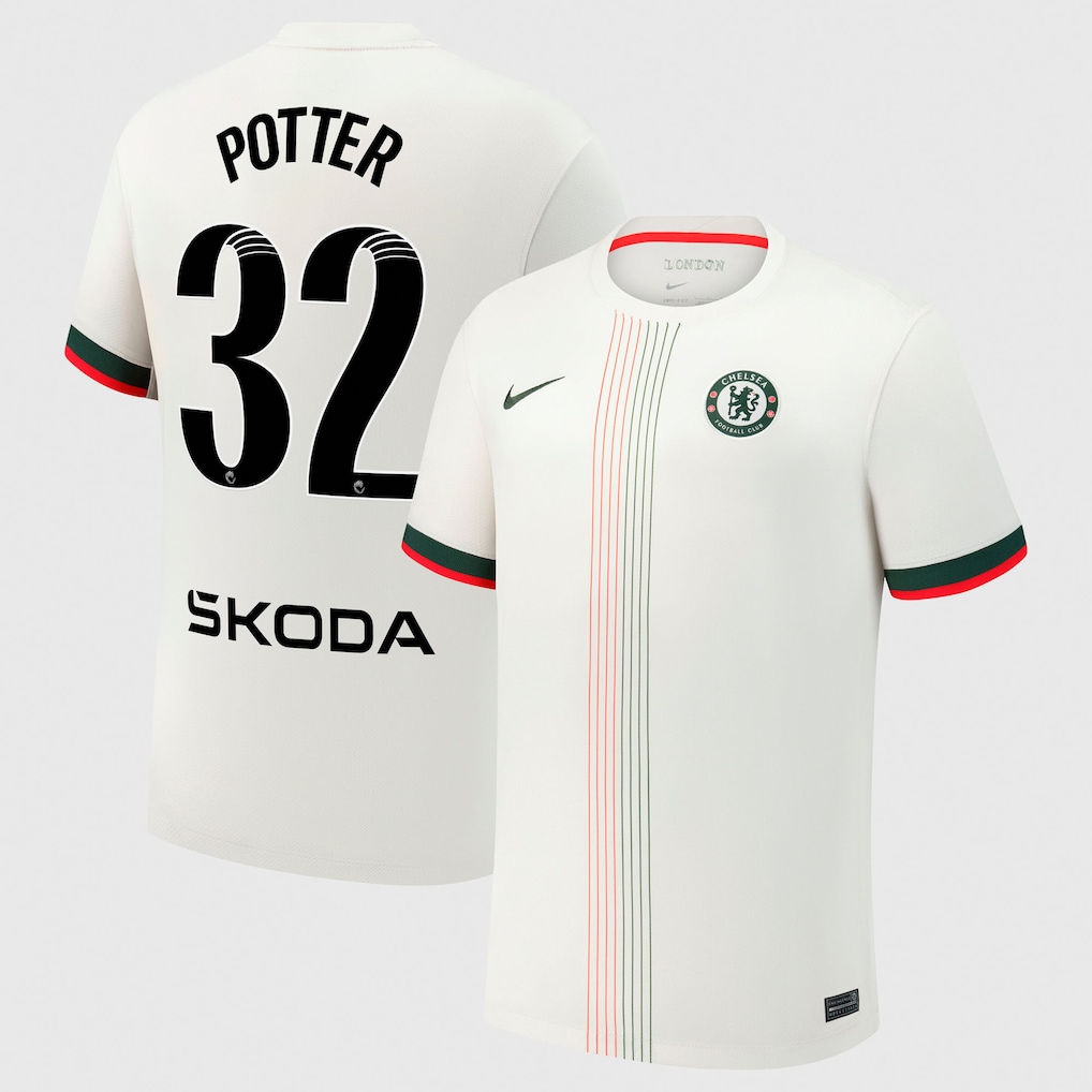Chelsea Stores – Best Selection of chelsea wsl nike away stadium shirt 2025-26 with potter 32 printing Chelsea Gear