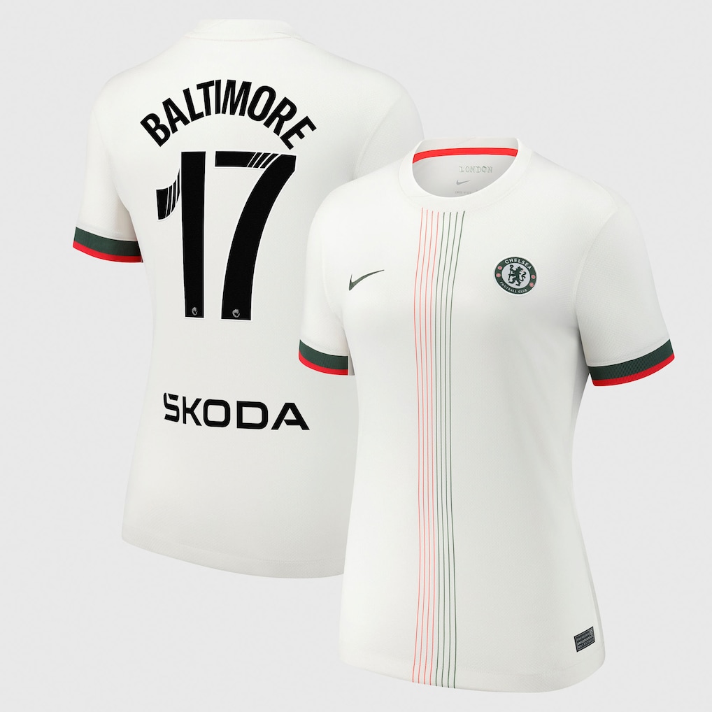 Chelsea Stores – Best Selection of chelsea wsl nike away stadium shirt 2025-26 – womens with baltimore 17 printing Chelsea Gear