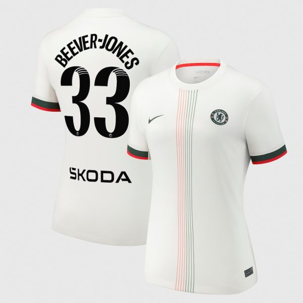 Chelsea Stores – Best Selection of chelsea wsl nike away stadium shirt 2025-26 – womens with beever-jones 33 printing Chelsea Gear