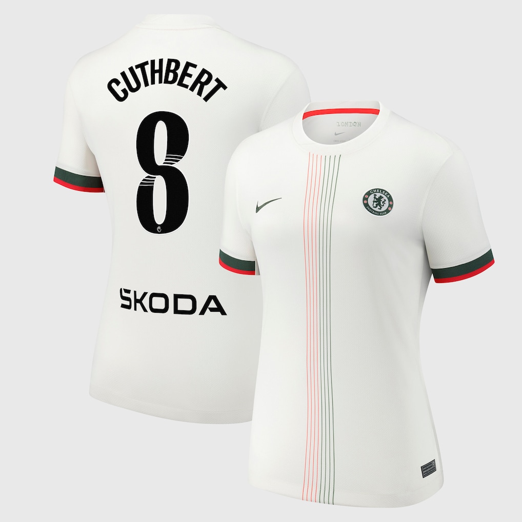 Chelsea Stores – Best Selection of chelsea wsl nike away stadium shirt 2025-26 – womens with cuthbert 8 printing Chelsea Gear