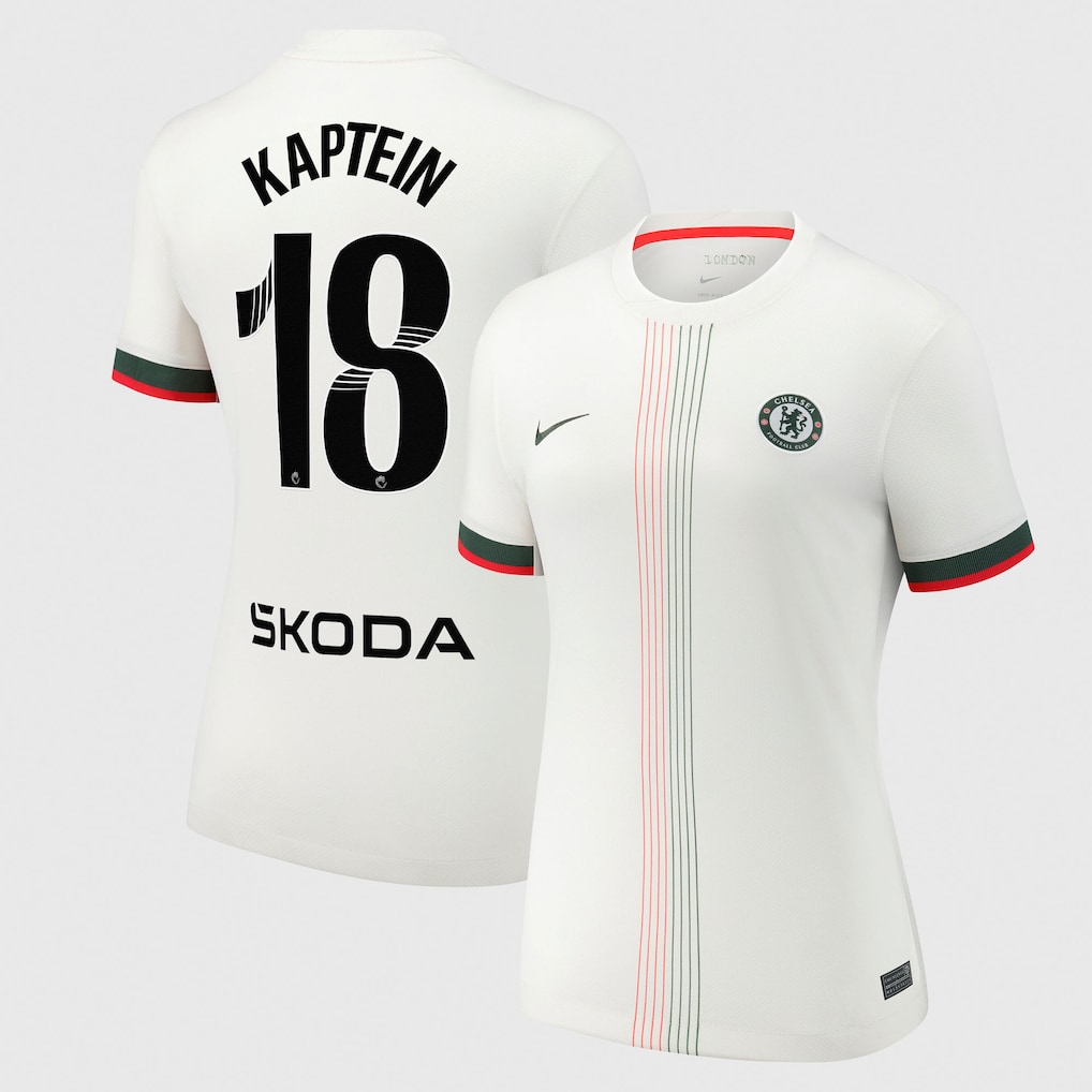 Chelsea Stores – Best Selection of chelsea wsl nike away stadium shirt 2025-26 – womens with kaptein 18 printing Chelsea Gear