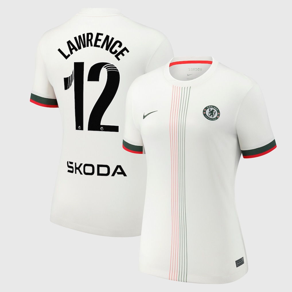 Chelsea Stores – Best Selection of chelsea wsl nike away stadium shirt 2025-26 – womens with lawrence 12 printing Chelsea Gear