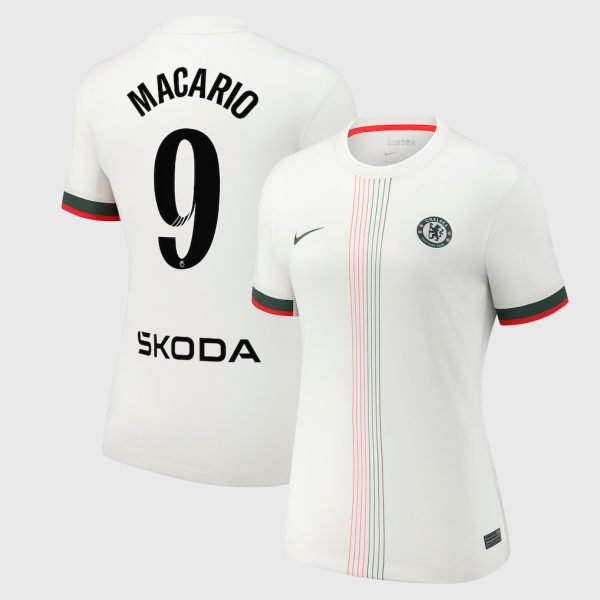 Chelsea Stores – Best Selection of chelsea wsl nike away stadium shirt 2025-26 – womens with macario 9 printing Chelsea Gear