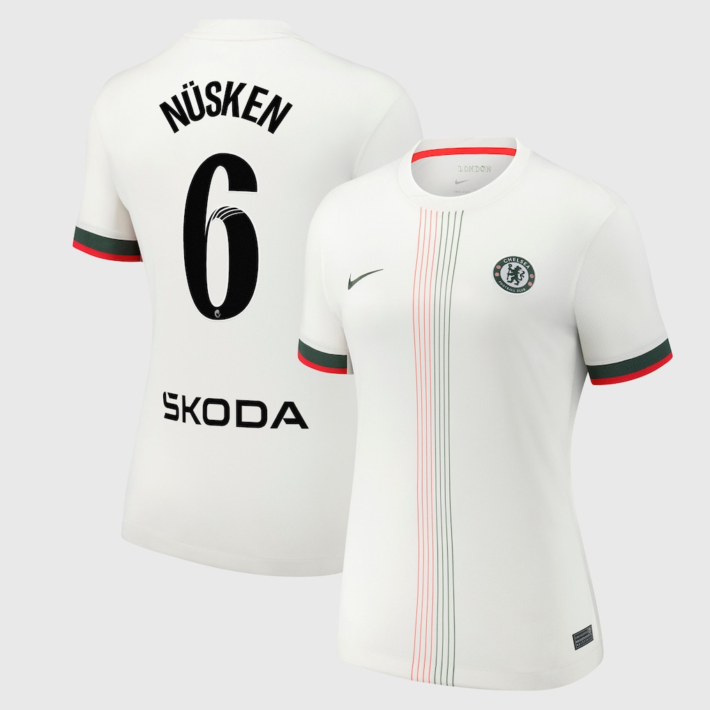 Chelsea Stores – Best Selection of chelsea wsl nike away stadium shirt 2025-26 – womens with nüsken 6 printing Chelsea Gear
