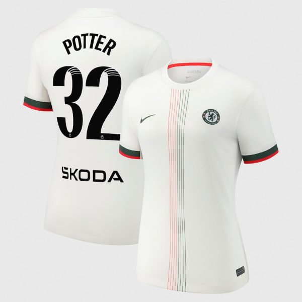 Chelsea Stores – Best Selection of chelsea wsl nike away stadium shirt 2025-26 – womens with potter 32 printing Chelsea Gear