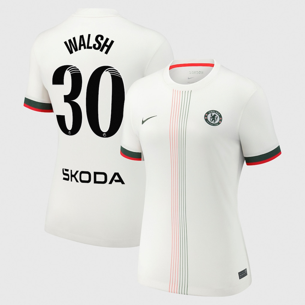 Chelsea Stores – Best Selection of chelsea wsl nike away stadium shirt 2025-26 – womens with walsh 30 printing Chelsea Gear