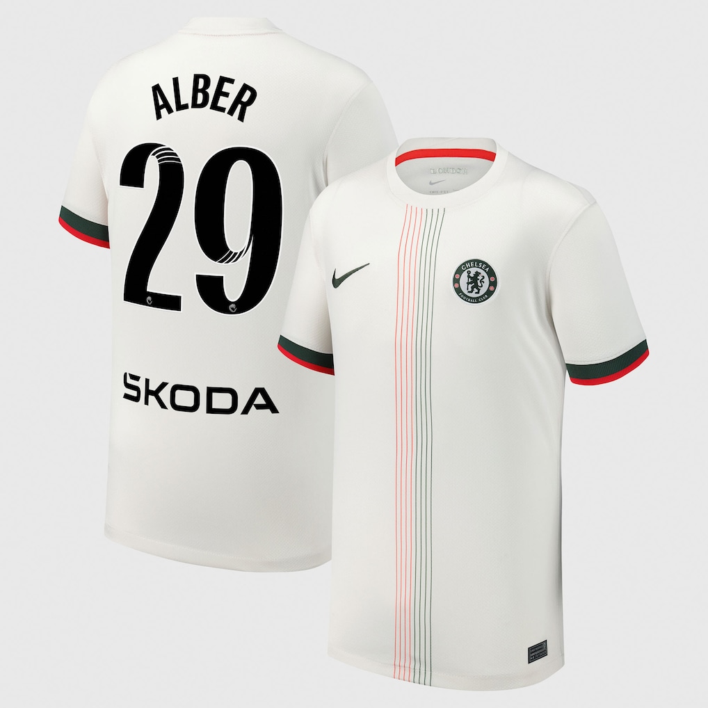 Chelsea Stores – Best Selection of chelsea wsl nike away stadium shirt 2025-26 – youth with alber 29 printing Chelsea Gear