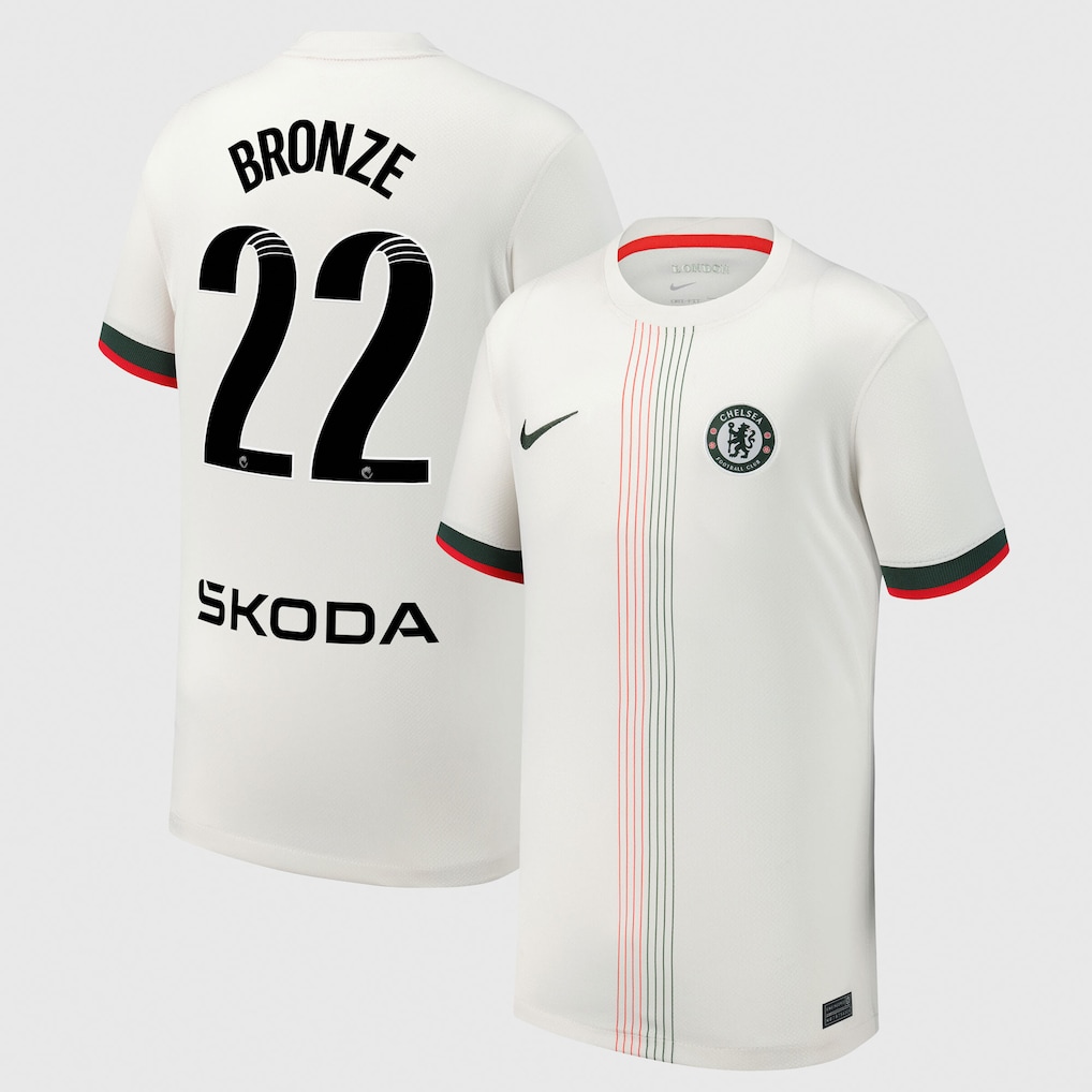 Chelsea Stores – Best Selection of chelsea wsl nike away stadium shirt 2025-26 – youth with bronze 22 printing Chelsea Gear