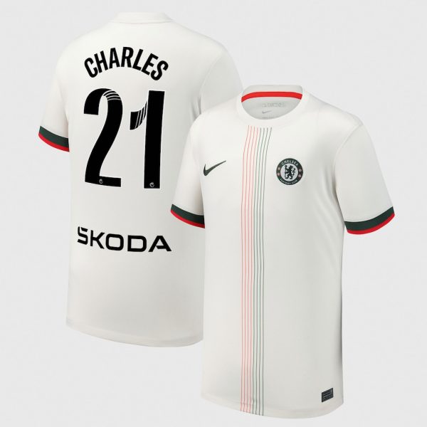 Chelsea Stores – Best Selection of chelsea wsl nike away stadium shirt 2025-26 – youth with charles 21 printing Chelsea Gear