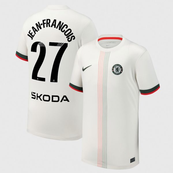 Chelsea Stores – Best Selection of chelsea wsl nike away stadium shirt 2025-26 – youth with jean-francois 27 printing Chelsea Gear