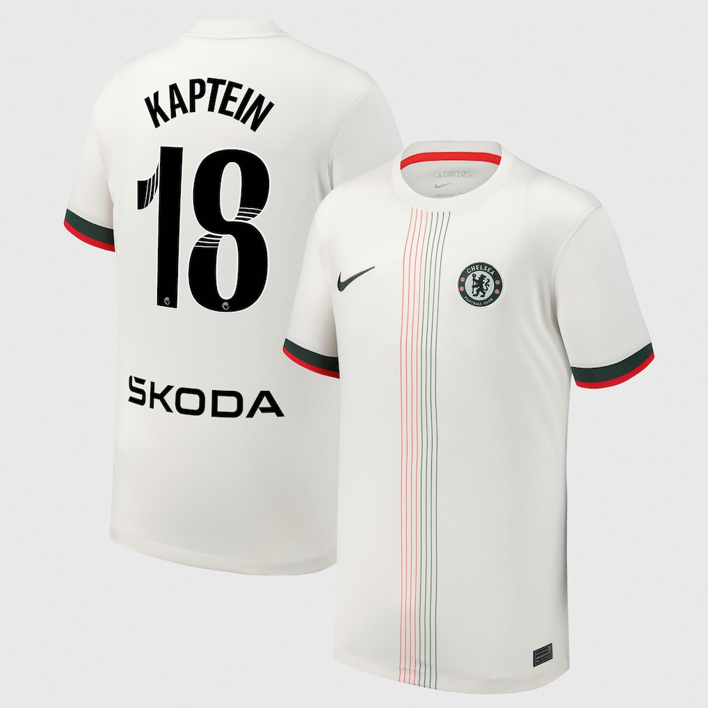 Chelsea Stores – Best Selection of chelsea wsl nike away stadium shirt 2025-26 – youth with kaptein 18 printing Chelsea Gear