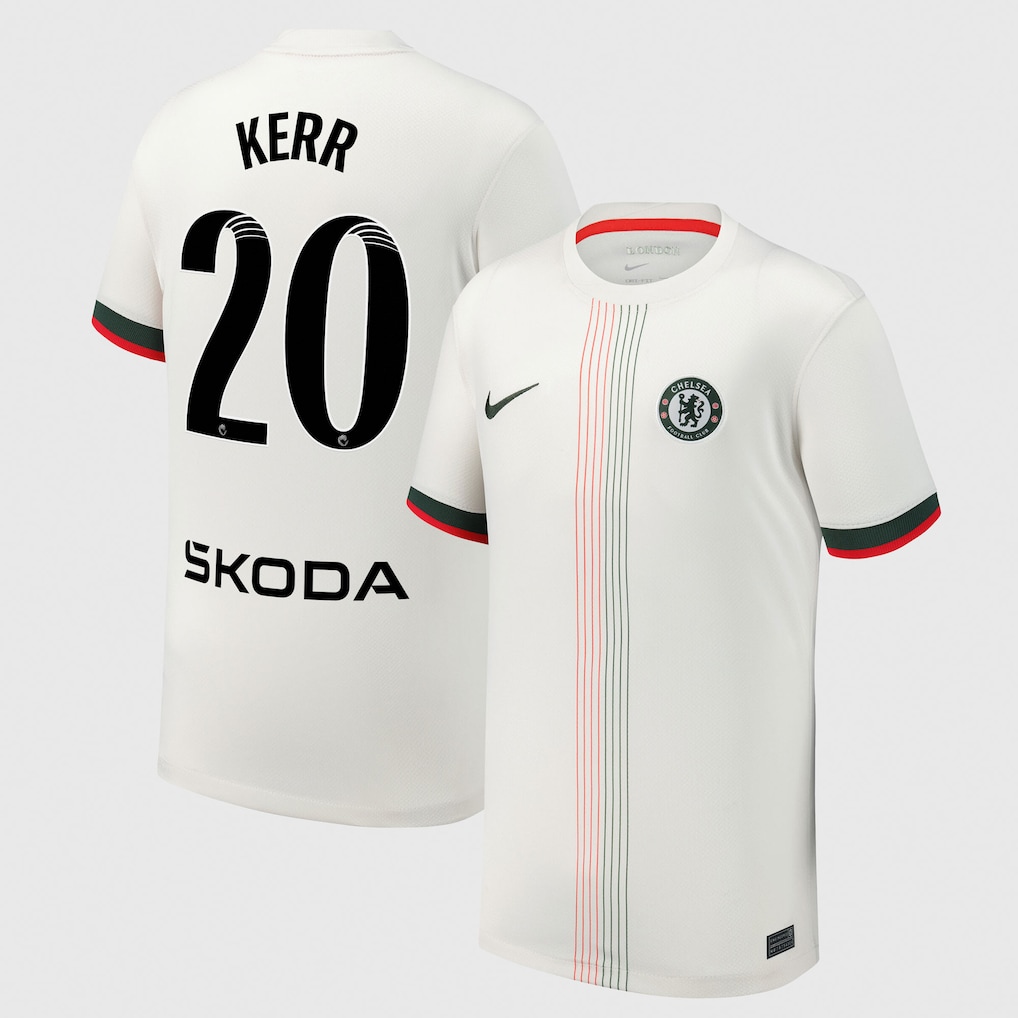 Chelsea Stores – Best Selection of chelsea wsl nike away stadium shirt 2025-26 – youth with kerr 20 printing Chelsea Gear