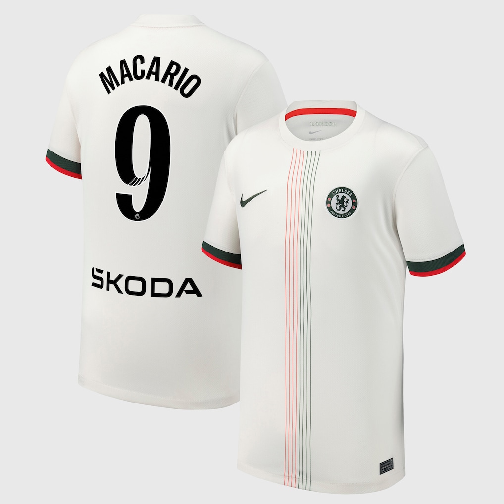 Chelsea Stores – Best Selection of chelsea wsl nike away stadium shirt 2025-26 – youth with macario 9 printing Chelsea Gear