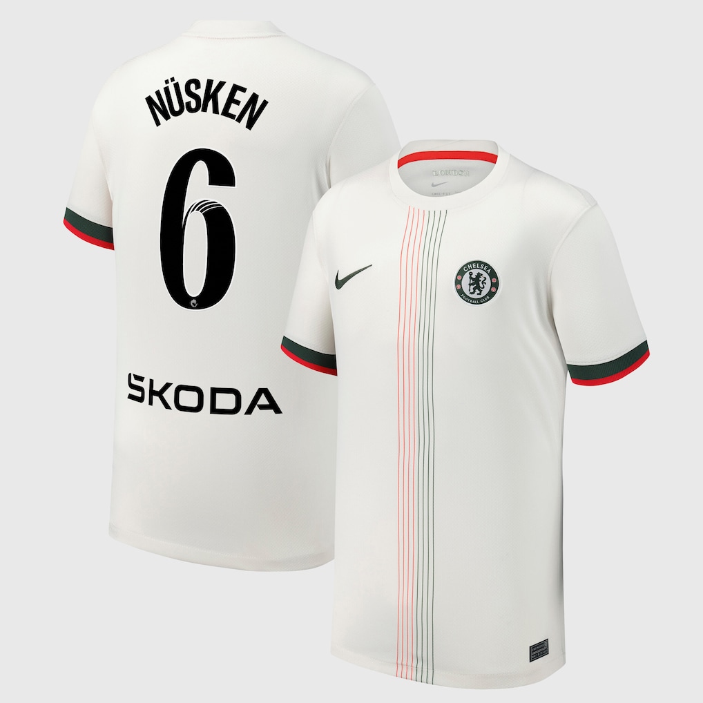 Chelsea Stores – Best Selection of chelsea wsl nike away stadium shirt 2025-26 – youth with nüsken 6 printing Chelsea Gear