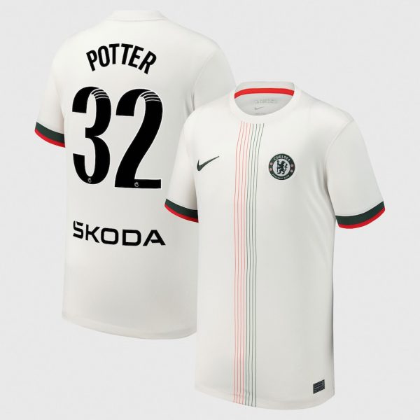 Chelsea Stores – Best Selection of chelsea wsl nike away stadium shirt 2025-26 – youth with potter 32 printing Chelsea Gear