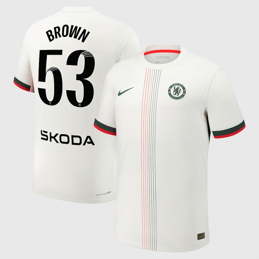 Chelsea Stores – Best Selection of chelsea wsl nike dri-fit adv away match shirt 2025-26 with brown 53 printing Chelsea Gear