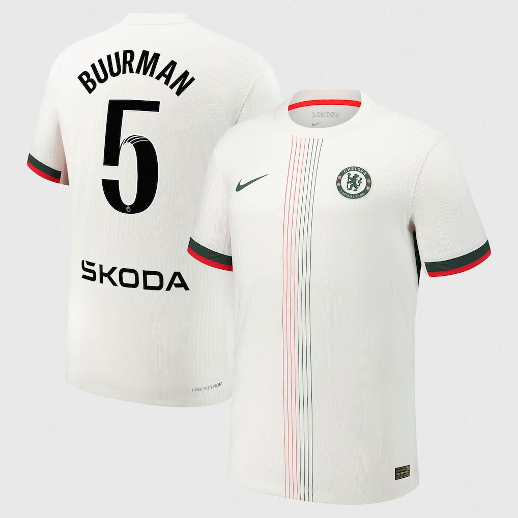 Chelsea Stores – Best Selection of chelsea wsl nike dri-fit adv away match shirt 2025-26 with buurman 5 printing Chelsea Gear