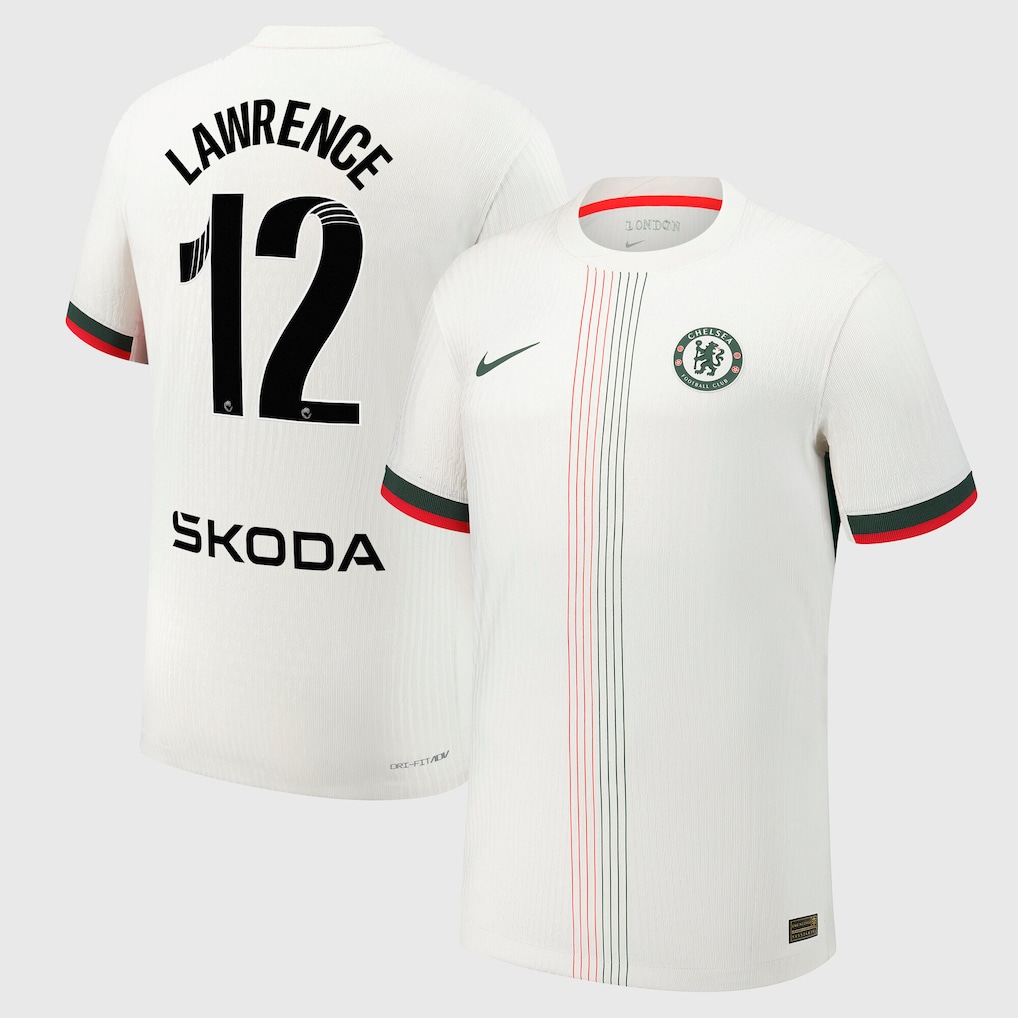 Chelsea Stores – Best Selection of chelsea wsl nike dri-fit adv away match shirt 2025-26 with lawrence 12 printing Chelsea Gear