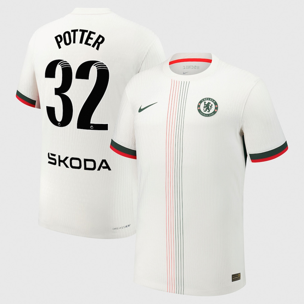 Chelsea Stores – Best Selection of chelsea wsl nike dri-fit adv away match shirt 2025-26 with potter 32 printing Chelsea Gear