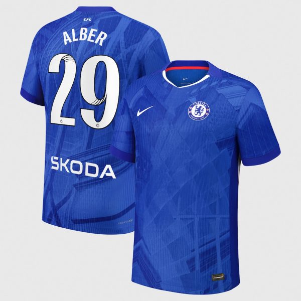 Chelsea Stores – Best Selection of chelsea wsl nike dri-fit adv home match shirt 2025-26 with alber 29 printing Chelsea Gear