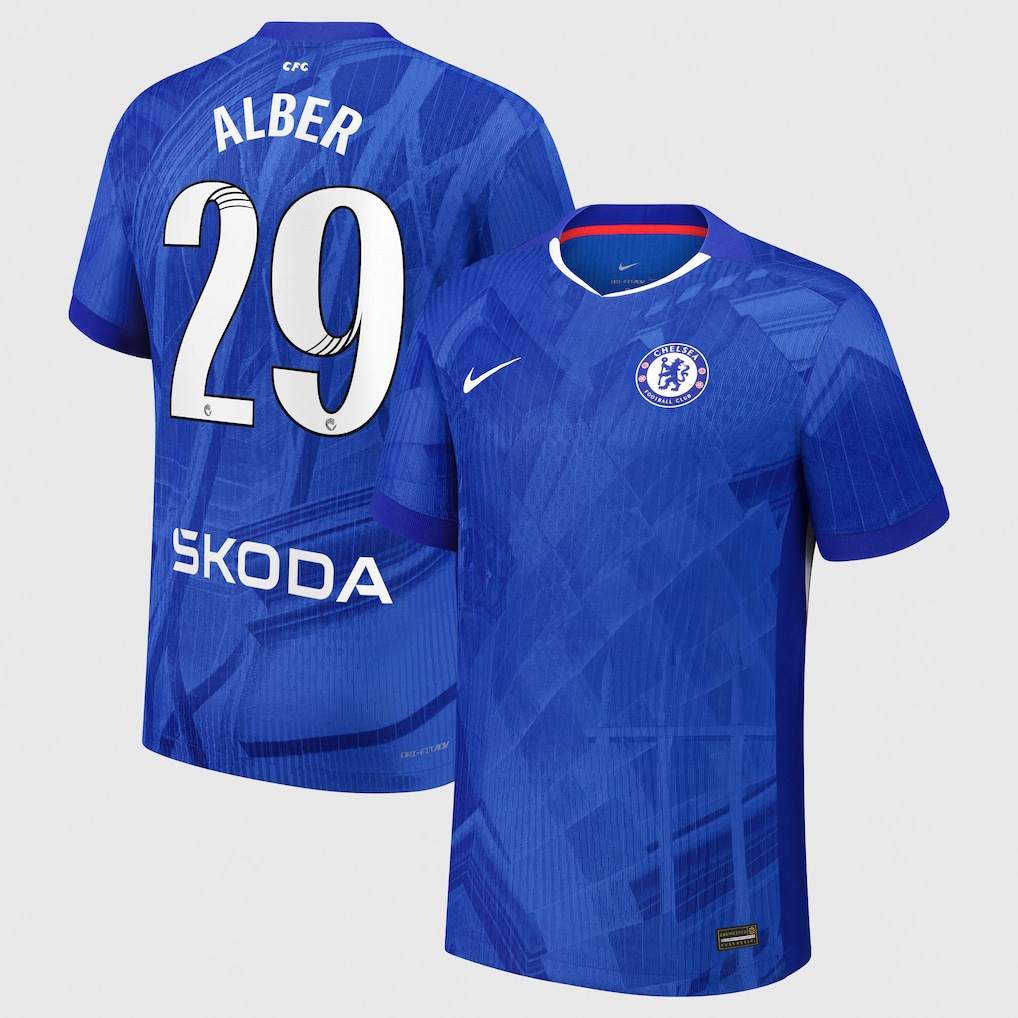 Chelsea Stores – Best Selection of chelsea wsl nike dri-fit adv home match shirt 2025-26 with alber 29 printing Chelsea Gear