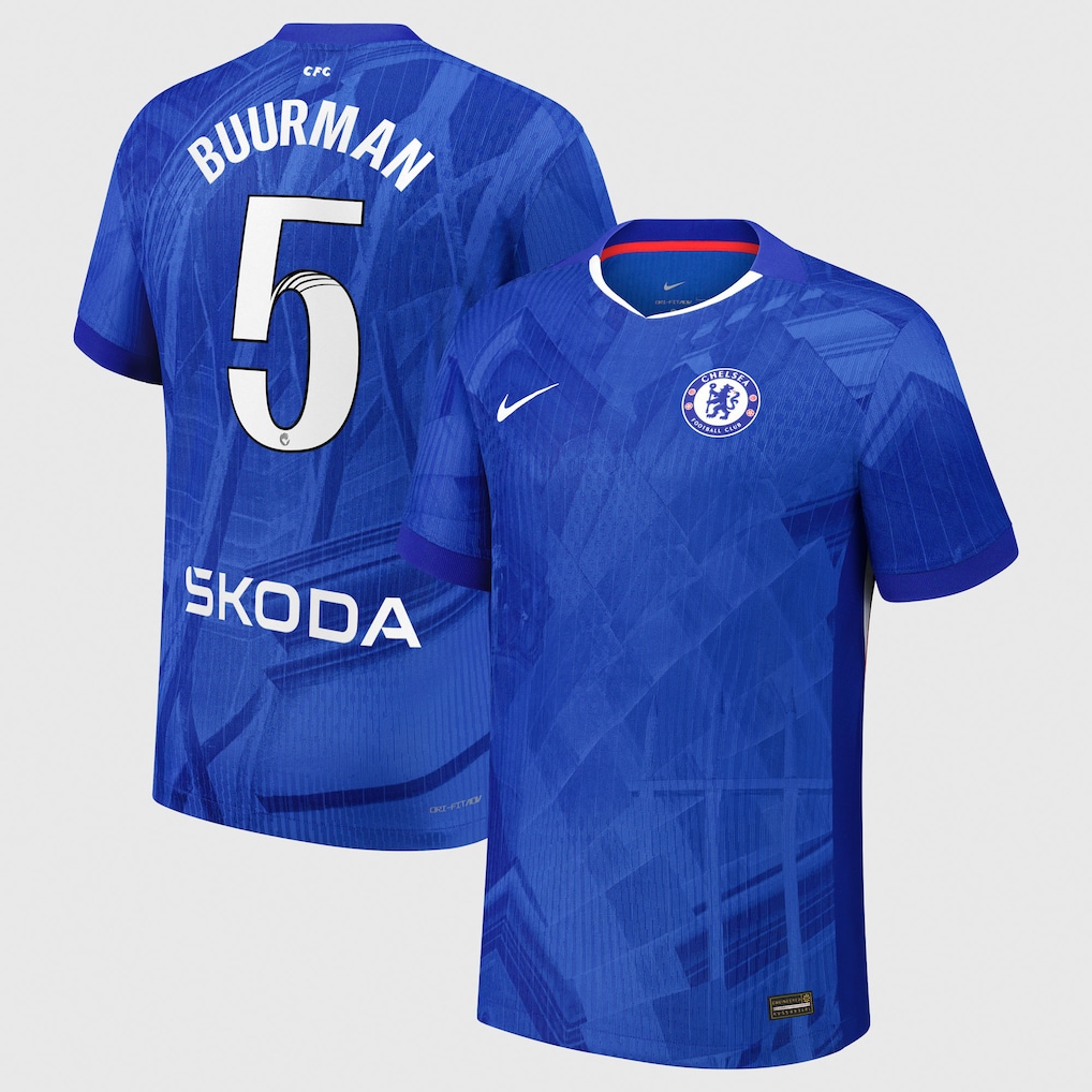 Chelsea Stores – Best Selection of chelsea wsl nike dri-fit adv home match shirt 2025-26 with buurman 5 printing Chelsea Gear