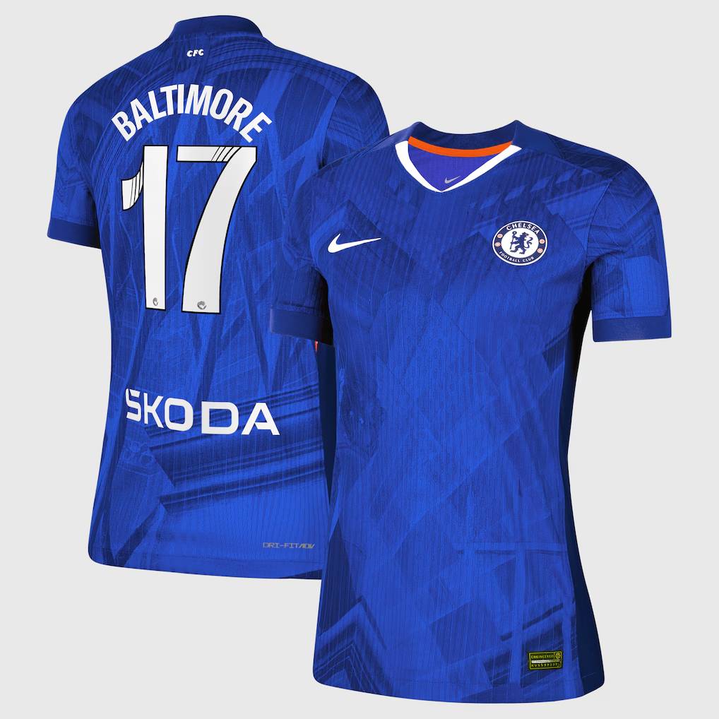 Chelsea Stores – Best Selection of chelsea wsl nike dri-fit adv home match shirt 2025-26 – womens with baltimore 17 printing Chelsea Gear