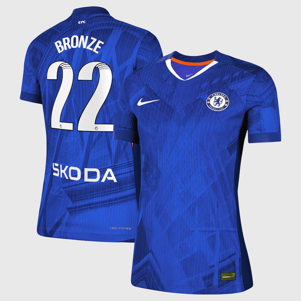 Chelsea Stores – Best Selection of chelsea wsl nike dri-fit adv home match shirt 2025-26 – womens with bronze 22 printing Chelsea Gear