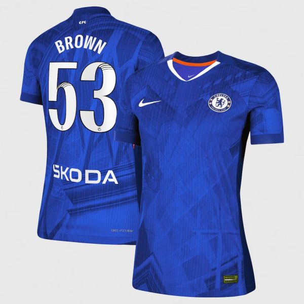 Chelsea Stores – Best Selection of chelsea wsl nike dri-fit adv home match shirt 2025-26 – womens with brown 53 printing Chelsea Gear