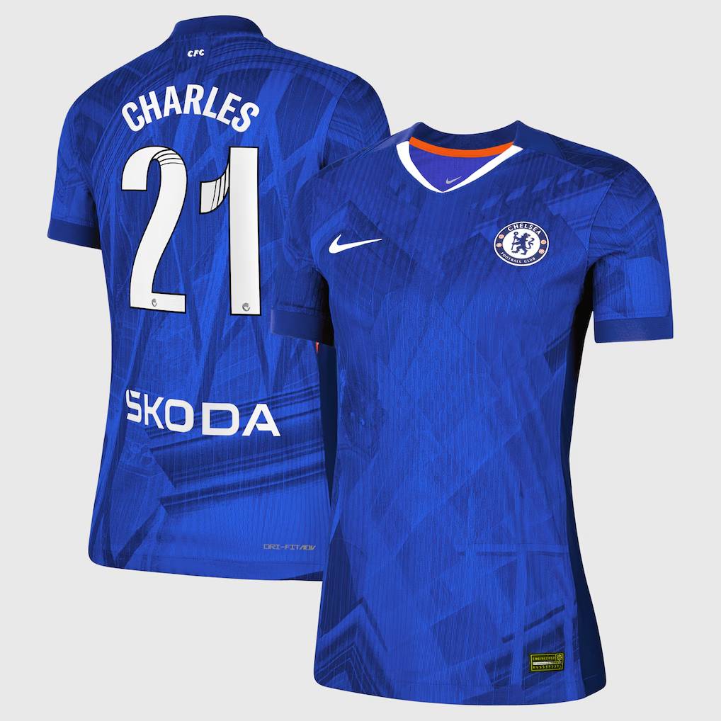 Chelsea Stores – Best Selection of chelsea wsl nike dri-fit adv home match shirt 2025-26 – womens with charles 21 printing Chelsea Gear