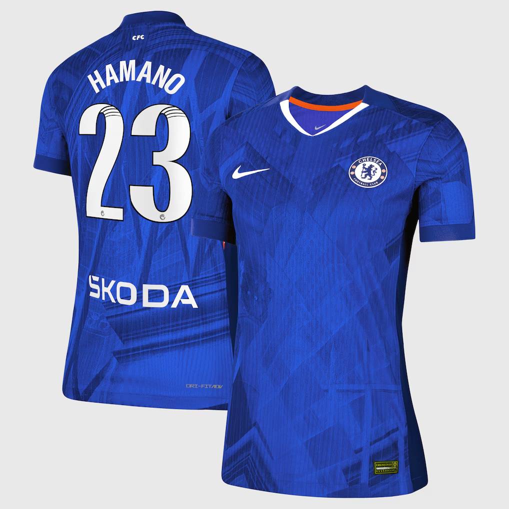 Chelsea Stores – Best Selection of chelsea wsl nike dri-fit adv home match shirt 2025-26 – womens with hamano 23 printing Chelsea Gear