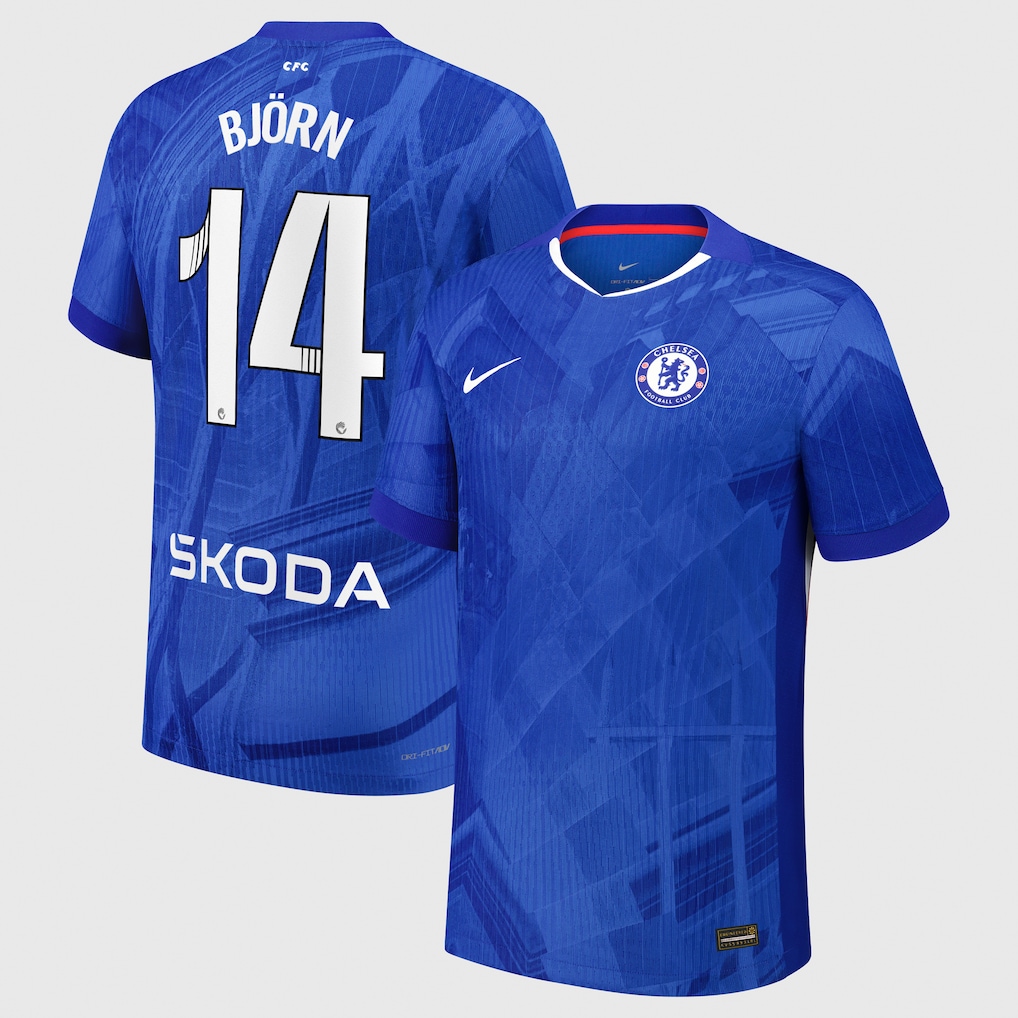 Chelsea Stores – Best Selection of chelsea wsl nike dri-fit adv home match shirt 2025-26 – youth with björn 14 printing Chelsea Gear