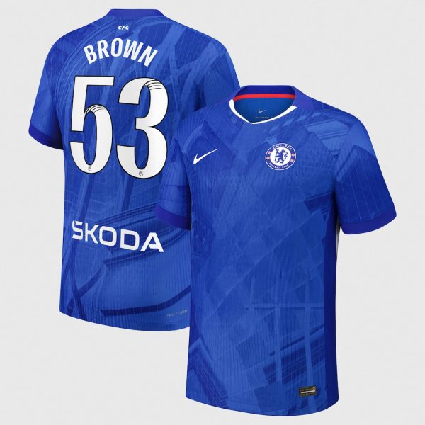 Chelsea Stores – Best Selection of chelsea wsl nike dri-fit adv home match shirt 2025-26 – youth with brown 53 printing Chelsea Gear