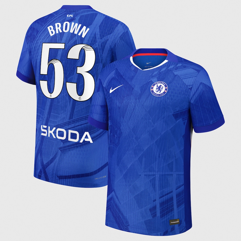 Chelsea Stores – Best Selection of chelsea wsl nike dri-fit adv home match shirt 2025-26 – youth with brown 53 printing Chelsea Gear