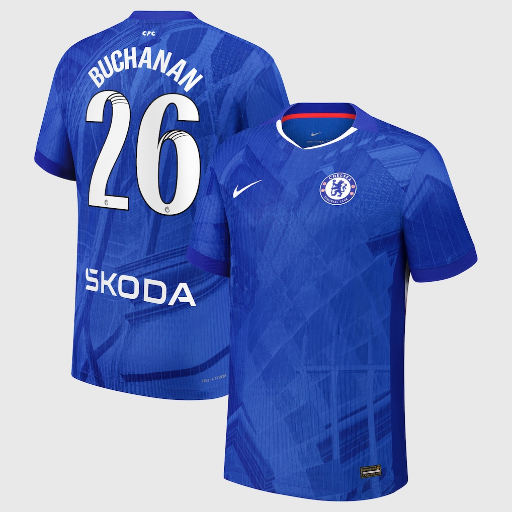 Chelsea Stores – Best Selection of chelsea wsl nike dri-fit adv home match shirt 2025-26 – youth with buchanan 26 printing Chelsea Gear