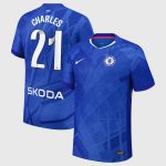 Chelsea Stores – Best Selection of chelsea wsl nike dri-fit adv home match shirt 2025-26 – youth with charles 21 printing Chelsea Gear