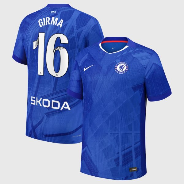 Chelsea Stores – Best Selection of chelsea wsl nike dri-fit adv home match shirt 2025-26 – youth with girma 16 printing Chelsea Gear