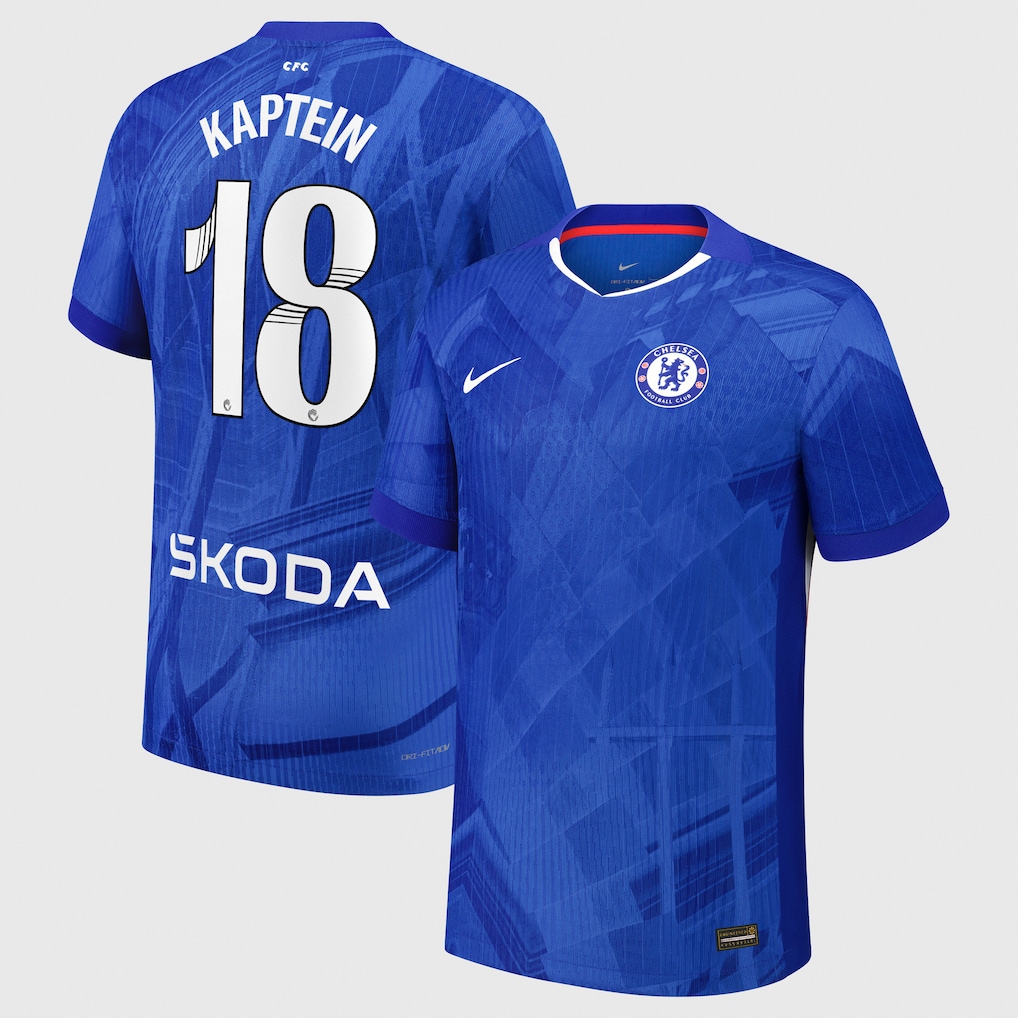 Chelsea Stores – Best Selection of chelsea wsl nike dri-fit adv home match shirt 2025-26 – youth with kaptein 18 printing Chelsea Gear