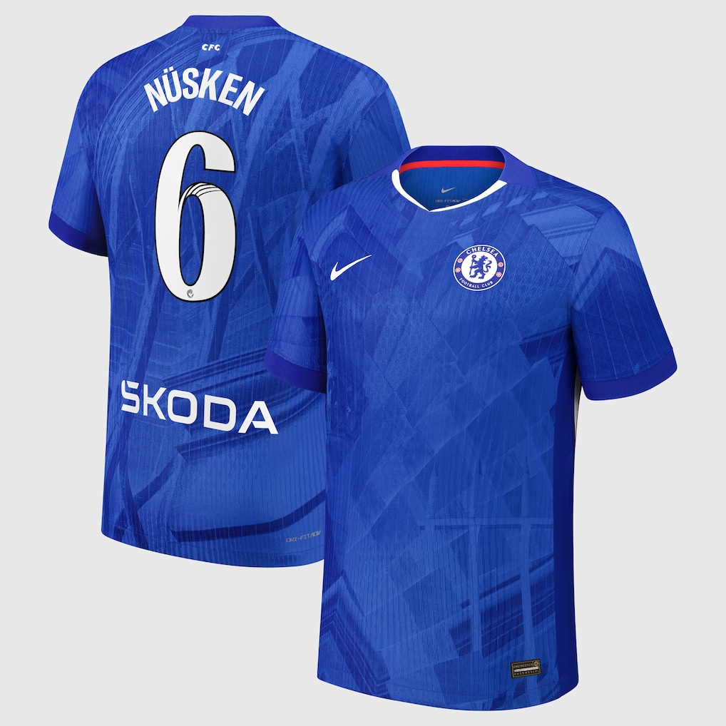 Chelsea Stores – Best Selection of chelsea wsl nike dri-fit adv home match shirt 2025-26 – youth with nüsken 6 printing Chelsea Gear