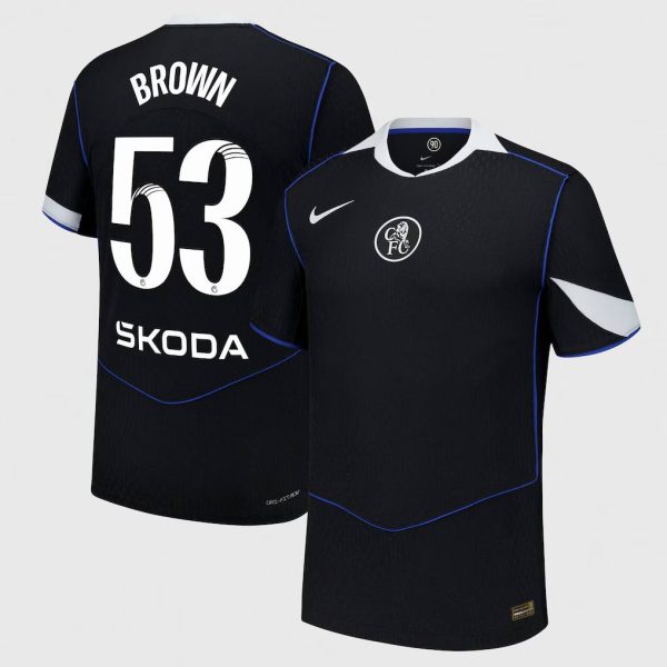 Chelsea Stores – Best Selection of chelsea wsl nike dri fit adv third match shirt 2025-26 with brown 53 printing Chelsea Gear