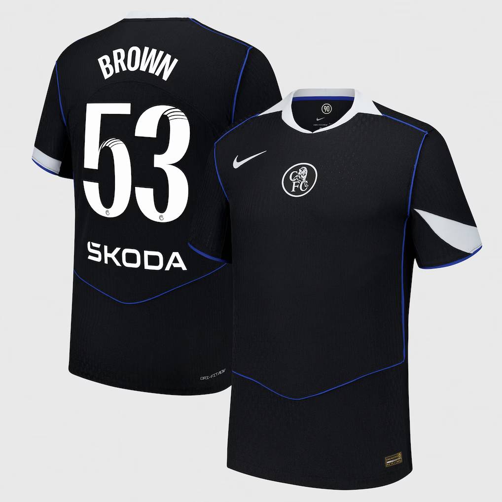 Chelsea Stores – Best Selection of chelsea wsl nike dri fit adv third match shirt 2025-26 with brown 53 printing Chelsea Gear