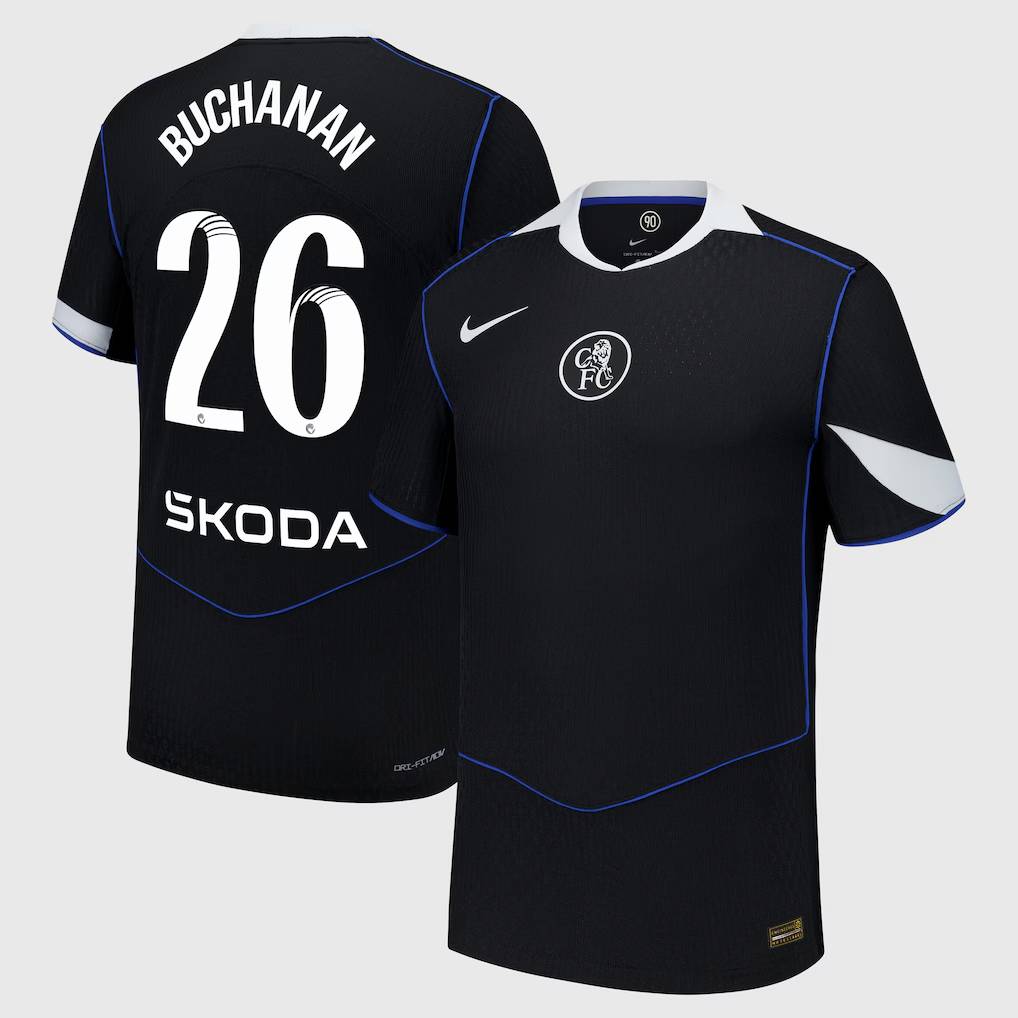 Chelsea Stores – Best Selection of chelsea wsl nike dri fit adv third match shirt 2025-26 with buchanan 26 printing Chelsea Gear