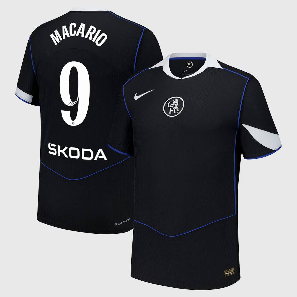 Chelsea Stores – Best Selection of chelsea wsl nike dri fit adv third match shirt 2025-26 with macario 9 printing Chelsea Gear