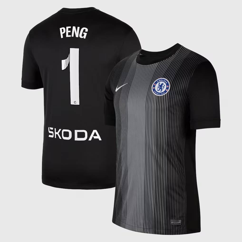 Chelsea Stores – Best Selection of chelsea wsl nike goalkeeper stadium shirt 2025-26 – youth with peng 1 printing Chelsea Gear