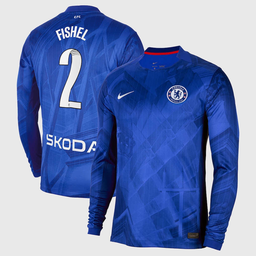 Chelsea Stores – Best Selection of chelsea wsl nike home stadium shirt 2025-26 – long sleeve with fishel 2 printing Chelsea Gear