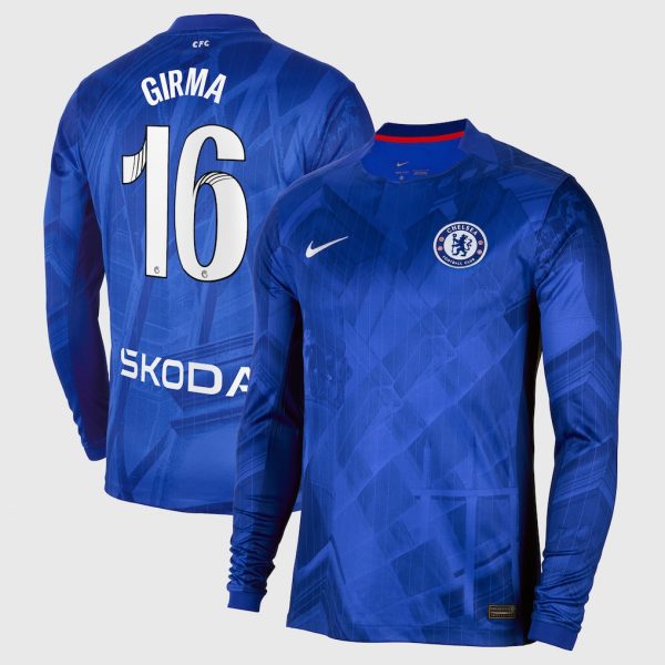 Chelsea Stores – Best Selection of chelsea wsl nike home stadium shirt 2025-26 – long sleeve with girma 16 printing Chelsea Gear