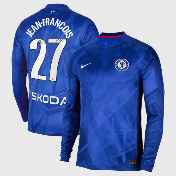 Chelsea Stores – Best Selection of chelsea wsl nike home stadium shirt 2025-26 – long sleeve with jean-francois 27 printing Chelsea Gear