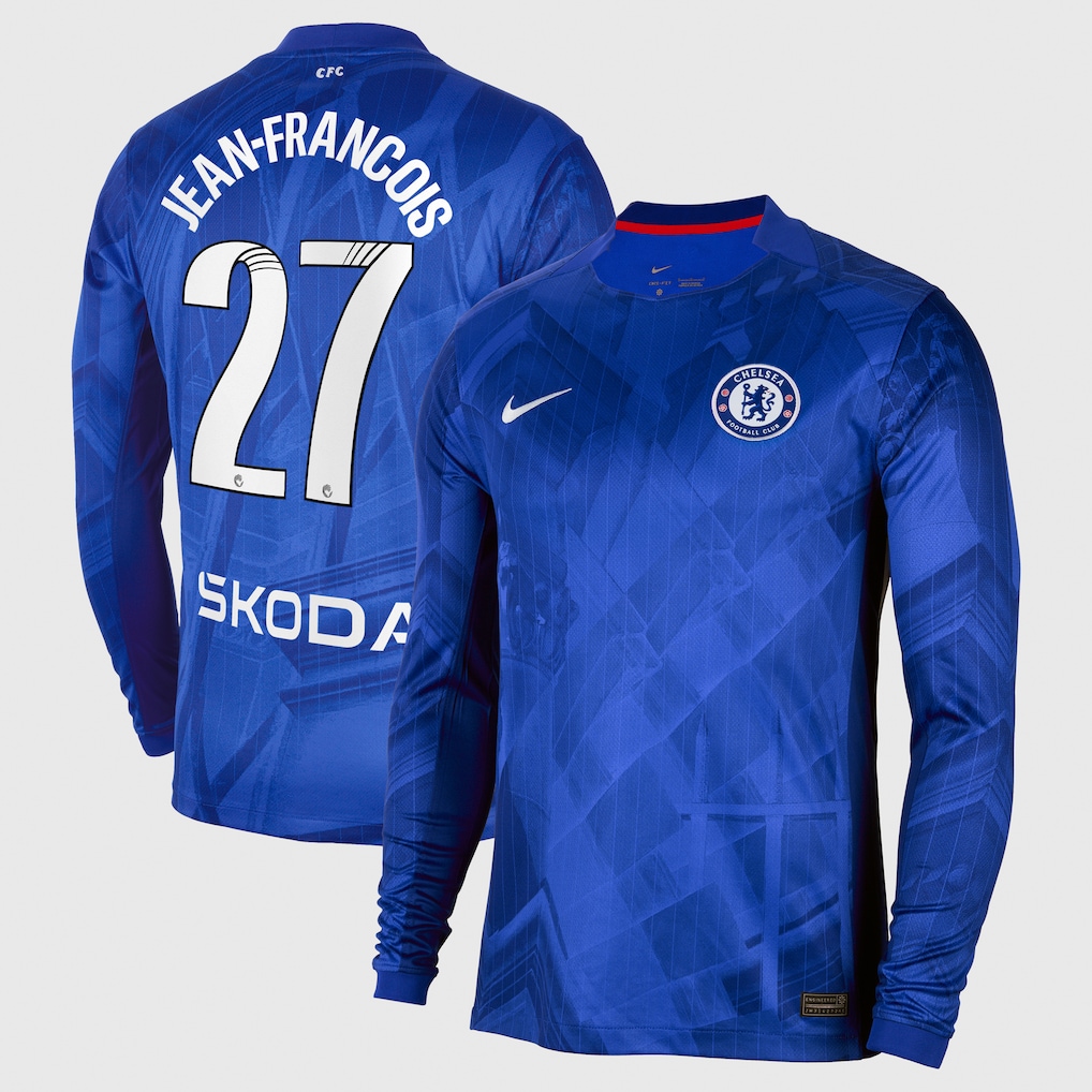 Chelsea Stores – Best Selection of chelsea wsl nike home stadium shirt 2025-26 – long sleeve with jean-francois 27 printing Chelsea Gear