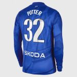 Chelsea Stores – Best Selection of chelsea wsl nike home stadium shirt 2025-26 – long sleeve with potter 32 printing Chelsea Gear